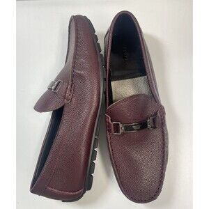 Zanzara Men’s Pebbles Leather Slip On Loafers In Burgundy Sz 11 New W/O Tag